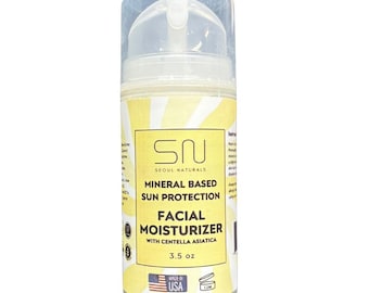 Seoul Naturals, Mineral Sun Protection Moisturizing Facial Cream, k beauty, 3.5 oz, No Sulfates, Parabens or Harsh Chemicals, Vegan