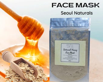 Seoul Naturals, Oat Honey Face Mask- All Natural, Vegan, Non-GMO, Seoul Naturals, K-Beauty Skincare - 3oz, 5oz, 10oz, 20oz