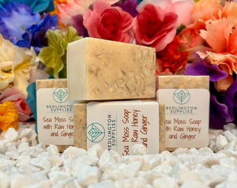 Sea Moss Oatmeal Honey Soap Bars- All Natural, Vegan, Non-GMO