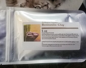 Cosmetic Grade Bentonite Clay, 5 oz pouch Free Domestic Shipping