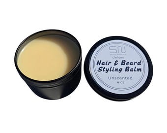 Seoul Naturals Hair and Beard Styling Balm, Unscented, k beauty, 4 oz