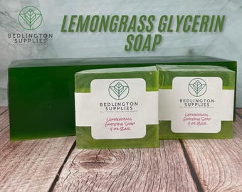 Lemongrass Glycerin Soap, All Natural, Vegan Soap Loaf or individual Soaps