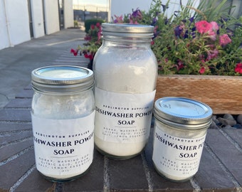 Dishwasher Powder- 5 ingredients, Great Clean Fresh Scent, Sustainable, Minimally Packaged, Earth Friendly