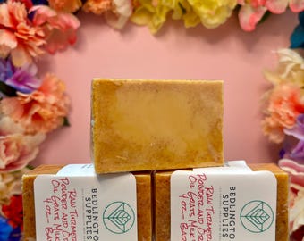 Raw Turmeric Neem with Eucalyptus Essential oil and Cactus Honey Powder Soap Loaf or individual Soaps