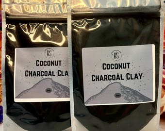 Activated Organic Coconut Charcoal Clay, Great for teeth whitening, skin care, blemishes, etc