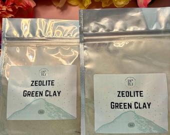 Zeolite Green Clay- All Natural, Vegan, Non-GMO - 3oz, 5oz, 10oz, 20oz