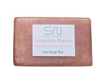 Seoul Naturals Amaretto Punch Soap Bar, Almond Cherry Citrus, k beauty, 6 oz