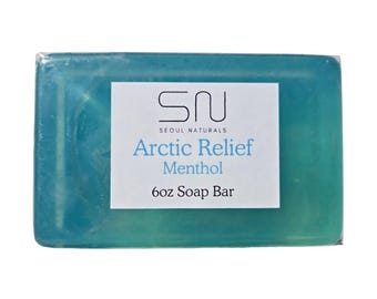 Seoul Naturals Arctic Relief Menthol Soap with Wintergreen and Arnica Oil, k beauty, 6 oz