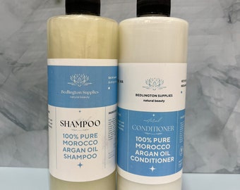 100% Pure Morocco Organ Oil Shampoo and Conditioner Sets, All Natural, Non-GMO Vegan ingredients