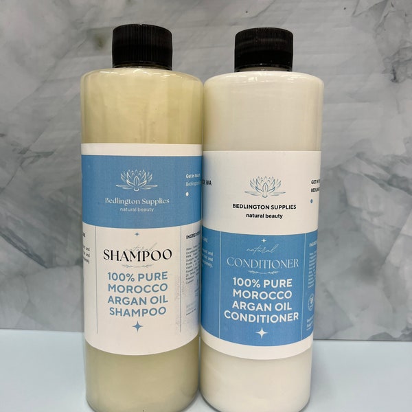 100% Pure Morocco Organ Oil Shampoo and Conditioner Sets, All Natural, Non-GMO Vegan ingredients