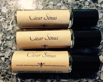 Stuffy Nose, Sinus Clearing  Essential Oil Rollerball Blend, 10 mL
