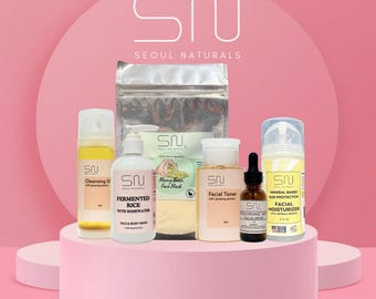 Seoul Naturals, K-Beauty Skincare Routine Gift Set - 6 Steps - All Natural 5 Beauty