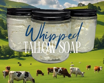Whipped Tallow Soap, 8 oz, Vanilla Scented