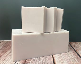 Purple Amazonite Clay Soap with Rice Starch and Light Fruity Fragrance Scented, Bar and Loaf Options Available