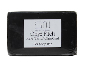 Seoul Naturals Onyx Pitch Pine Tar Soap, k beauty, 6 oz