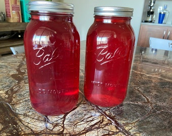 CLOSEOUT Organic Rose water in 1/2 Gallon Glass Mason Jars, anti aging, antioxidant, great for diy toners, FREE SHIPPING