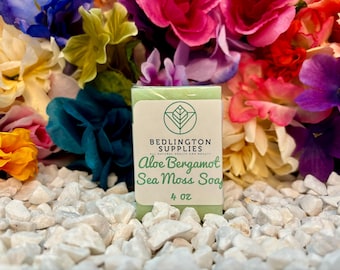 Sea Moss Aloe Bergamot Soap Bars- All Natural, Vegan, Non-GMO