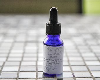 Vitamin E Oil, 4000 I.U. , 15 mL/0.5 oz in Blue Bottle with Dropper Free Domestic Shipping