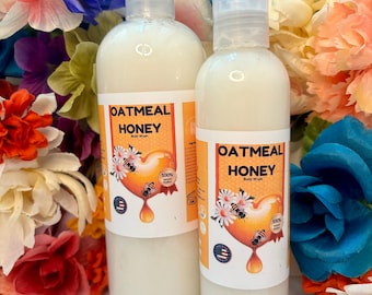 All Natural, Heavenly Scented, Oatmeal Honey Body Wash, Non-GMO, Cruelty Free, Available in Multiple Sizes, Wholesale Options Available