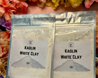 Kaolin White Clay- All Natural, Vegan, Non-GMO - 3oz, 5oz, 10oz, 20oz