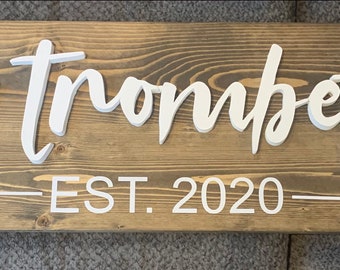Custom Wood Name Sign