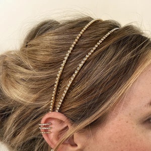 Sparkly Hair Crown with Shiny Stones, Birthday Party Jewelry, Gold Hair Tiara, Party Crown for Girl, Women Hair Crown, Girl Hair Accessories