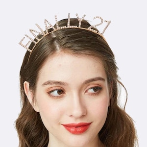 21st Birthday Hair Crown, Birthday Queen Jewelry, Silver Hair Tiara, Party Crown for Girl, Women Party Crown, Hair Accessories, 21 Bitches