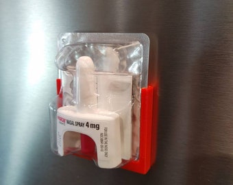 Magnetic fridge Narcan (naloxone) holder holster