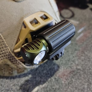 Tactical Helmet Flashlight Mount Compatible with the Olight Perun 2 Mini Headlamp