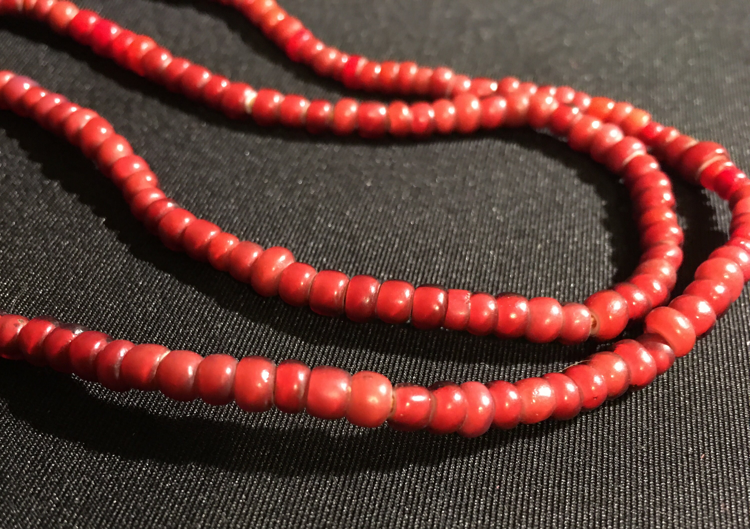 Old White Heart Beads – Bead Goes On