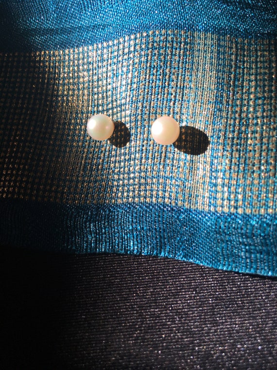 Pearl Studs - 5mm Cultured Pearls  on Gold Posts