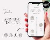 TIMELINE - Greenery Customizable Wedding Timeline, Greenery Electronic Itinerary, Wedding Whatsapp Timeline, Wedding Timeline Template