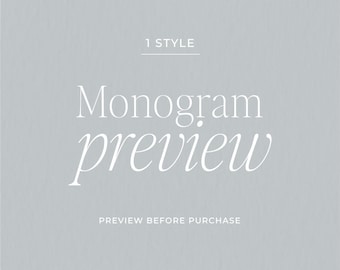 ADD ON - 1 Style Pre-made Monogram Logo Preview – Personalized Initials & Digital Draft