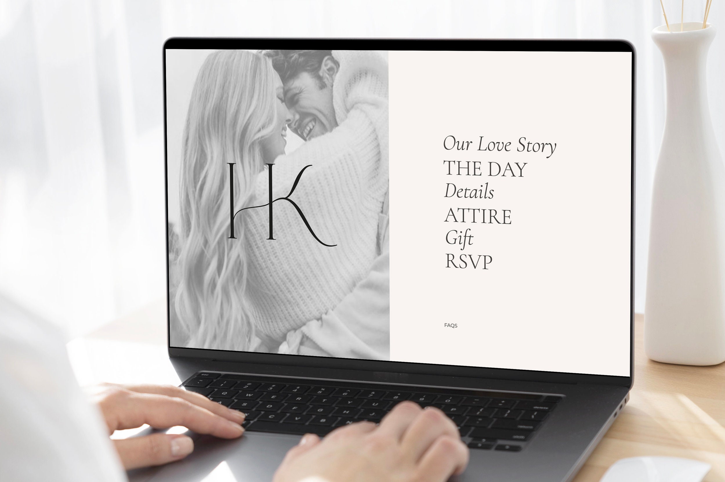 Modern Wedding Monogram Chic Logo Stylish Wedding Couple - Etsy