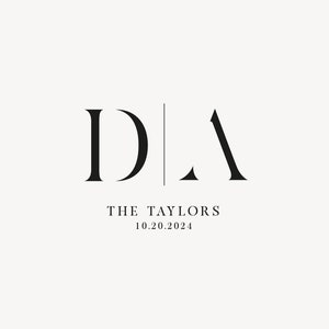Modern wedding Monogram, Premade Logo Design, Wedding Couple Logo, Minimalist Wedding Monogram, Initial Logo, Customizable wedding monogram