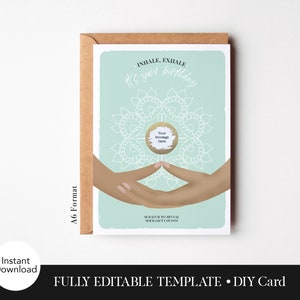 Mindful Gift Coupon - Birthday Gift Voucher, Love Coupon Template, Scratch Card Template, Printable Gift Coupon, Custom Birthday Voucher