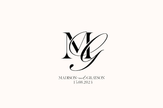 Wedding Monogram MG  Branding & Logo Templates ~ Creative Market