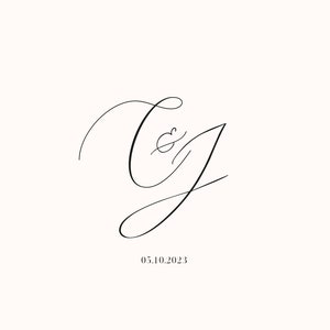 Modern wedding Monogram, Premade Logo Design, Wedding Couple Logo, Minimalist Wedding Monogram, Initial Logo, Customizable wedding monogram