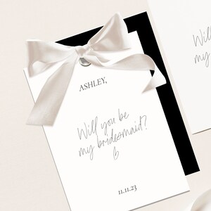 Moderno serás mi tarjeta de dama de honor, tarjeta de dama de honor, ideas de regalo de propuesta de dama de honor, plantilla de tarjeta de propuesta de caligrafía personalizable