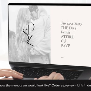 Modern Wedding Monogram, Chic Logo, Stylish Wedding Couple Logo ...
