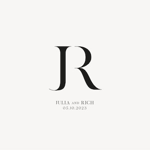 Modern wedding Monogram, Premade Logo Design, Wedding Couple Logo, Minimalist Wedding Monogram, Initial Logo, Customizable wedding monogram