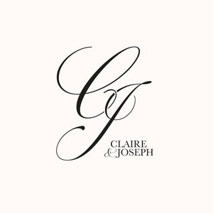 Modern wedding Monogram, Premade Logo Design, Wedding Couple Logo, Calligraphy Wedding Monogram, Initial Logo, Customizable wedding monogram