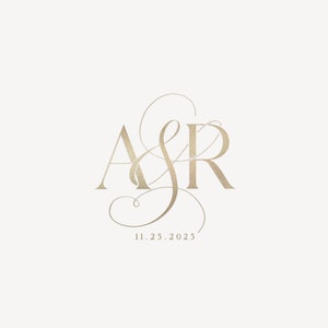 Modern wedding Monogram, Premade Logo Design, Wedding Couple Logo, Minimalist Wedding Monogram, Initial Logo, Customizable wedding monogram