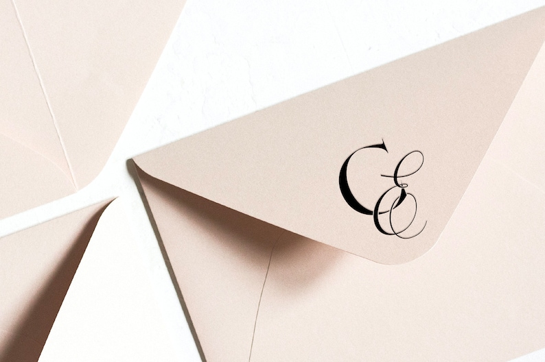Modern Wedding Monogram Premade Logo Design Wedding Couple - Etsy