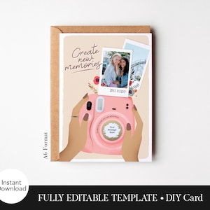 Polaroid Gift Coupon - Birthday Gift Voucher, Love Coupon Template, Scratch Card Template, Printable Gift Coupon, Custom Birthday Voucher