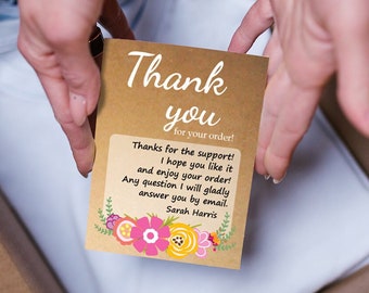 Thank you for your order stickers, labels, tags, instant download, stickers for orders, with thank you cards and labels, pdf 3 designs