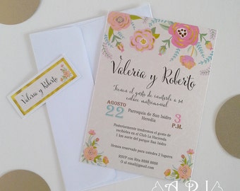 invitacion boda etsy