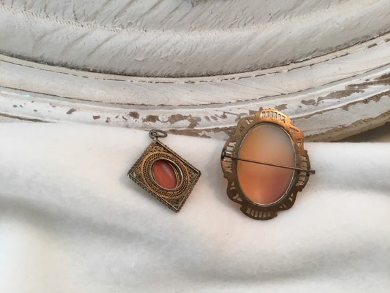 Antique Cameo Brooch and Pendant - image 3