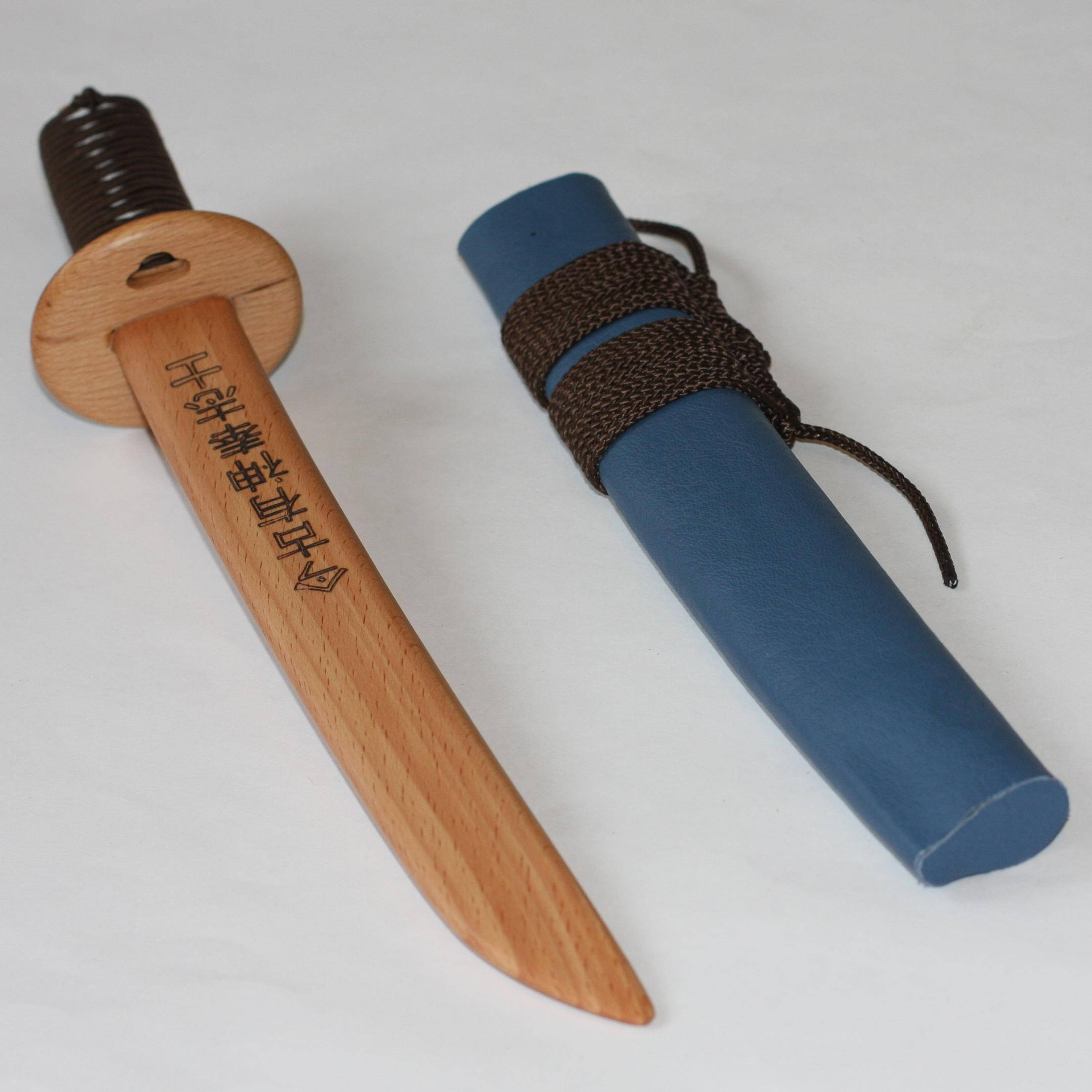 Toy wooden knife Tanto with leather sheath Etsy