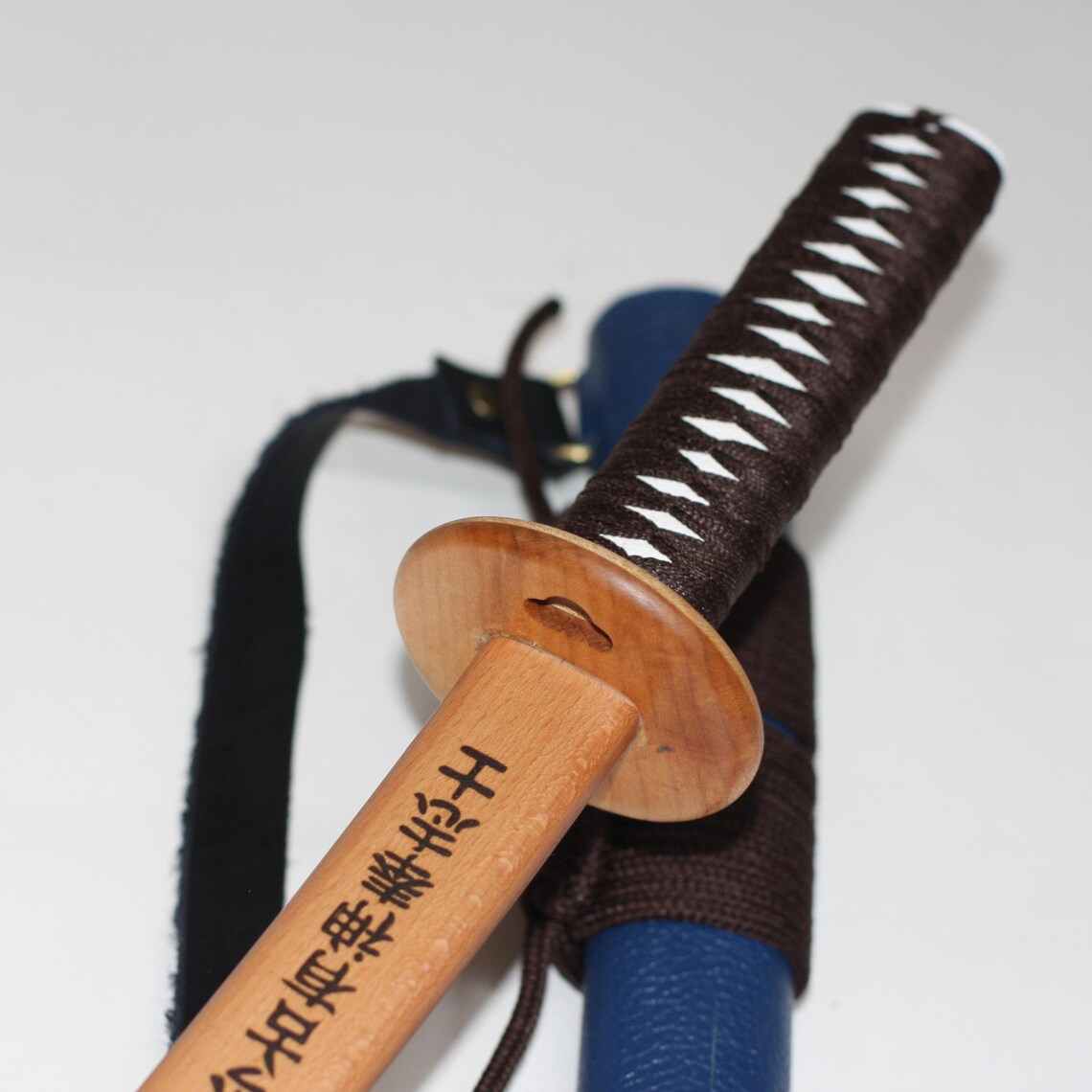 Toy wooden katana with leather sheath. Samurai sword. Etsy